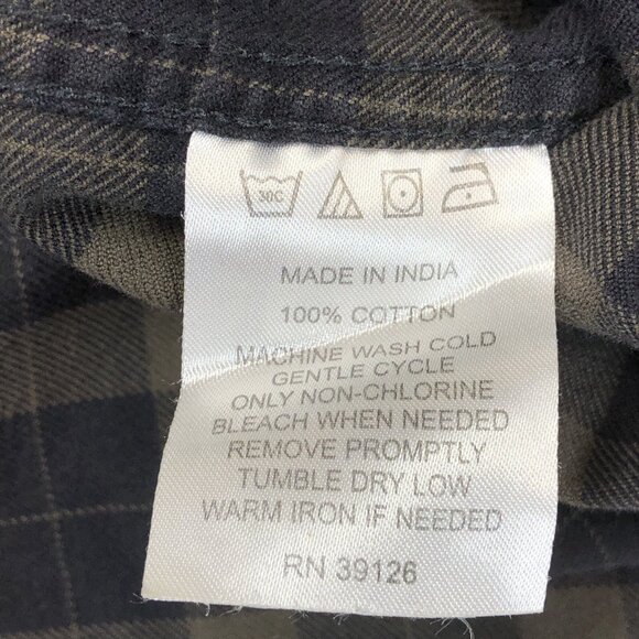 Filson Plaid Lightweight Alaskan Guide Shirt Black Charcoal Size XXL 10743 - Picture 8 of 11